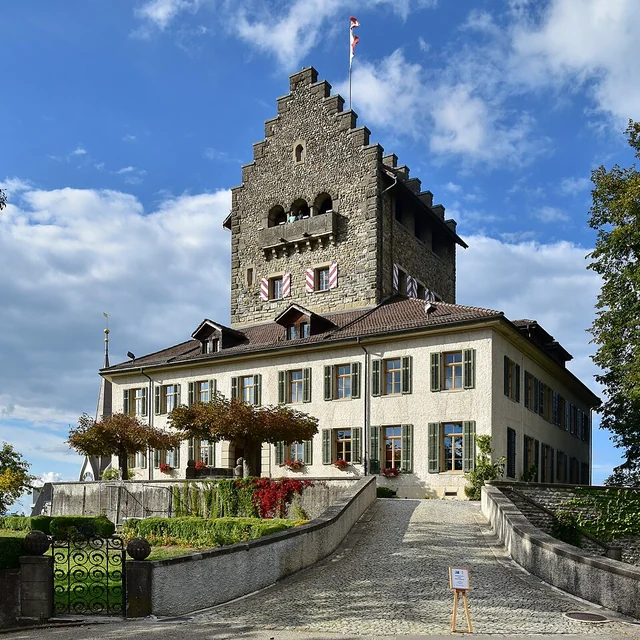Castello di Uster con giardino e accesso – rappresentazione sfocata